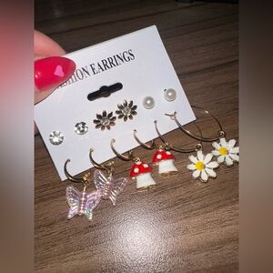 Whimsical Earring Set - 6 pairs